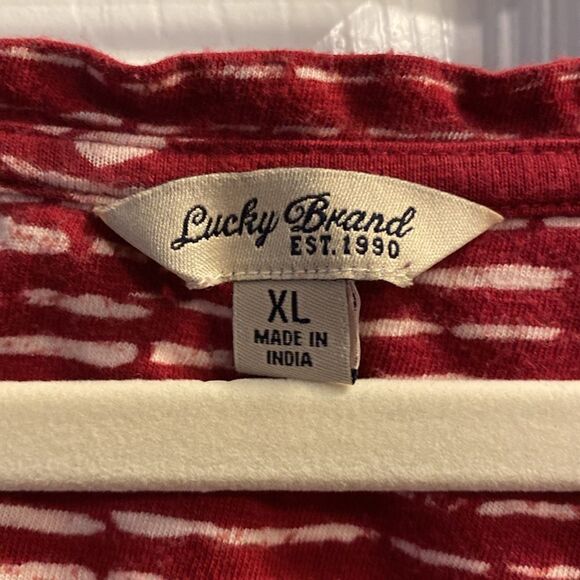 Lucky Brand Maroon Sleeveless Batik Dress Size XL - Picture 7 of 11